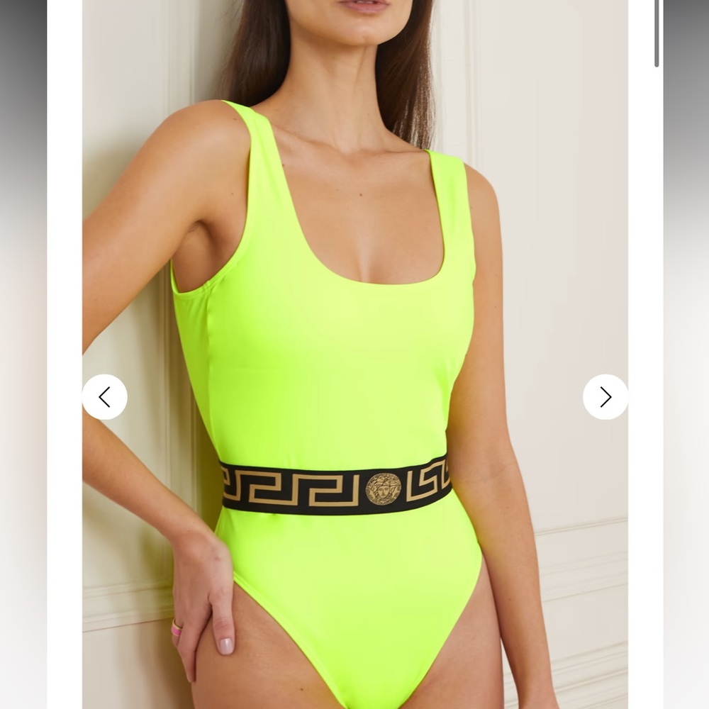 Versace Vita jacquard-trimmed swimsuit
